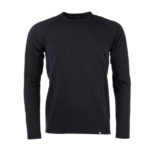 NORTHFINDER pánske tričko merino dlhý rukáv DONALD - Black melange