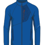 NORTHFINDER Pánska mikina Polartec Power Stretch KREMENEC BLUE/ORANGE