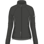 NORTHFINDER Dámska mikina Polartec Power Stretch PROST- Čierna